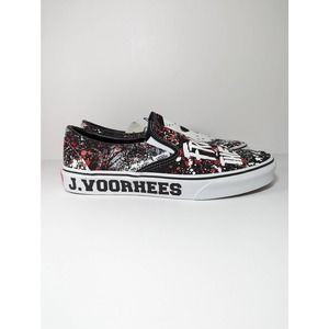 Vans Classic Slip Ons House of Terror Friday The 13th Jason Voorhees Sz 8.5 GITD